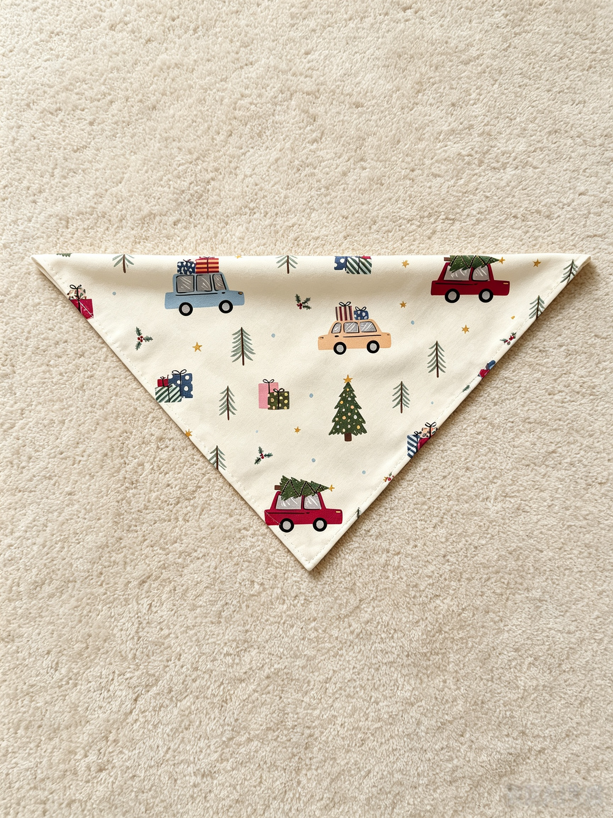 Cute Christmas Car & Tree Print Women Christmas Pajamas