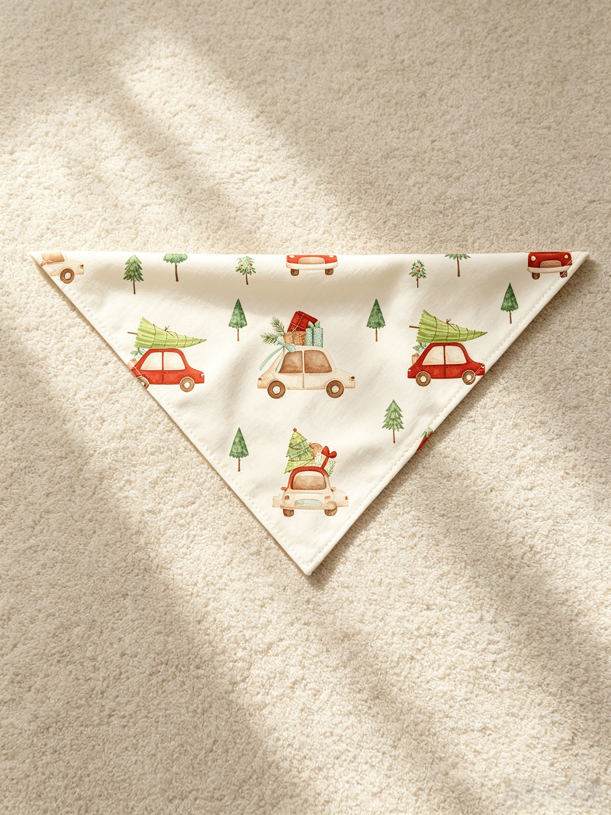 Charming Red Car with Christmas Tree Holiday Women PJs