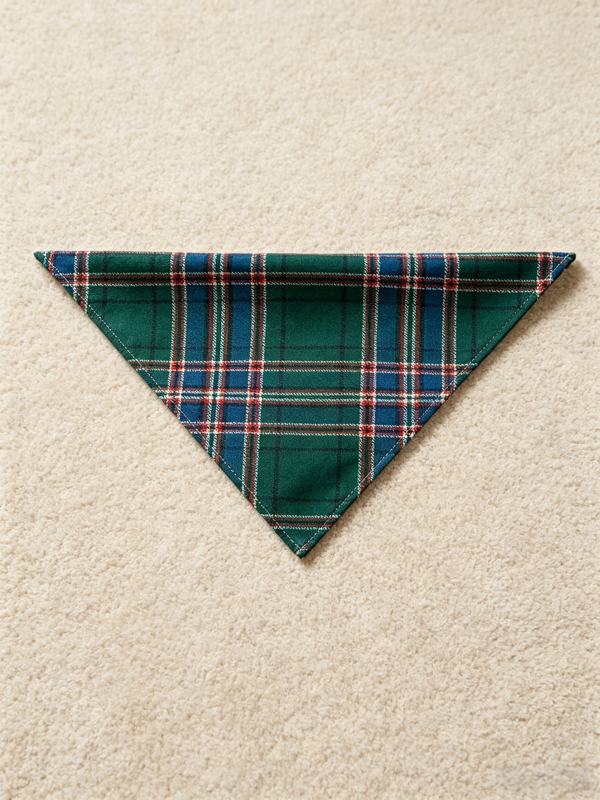 Classic Tartan Plaid Women Christmas Pajamas - Dark Green Long-Sleeve Button-Down Sleep Set