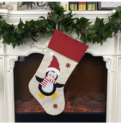 Christmas Gift Bags Santa Snowman Elk Penguin  Stocking