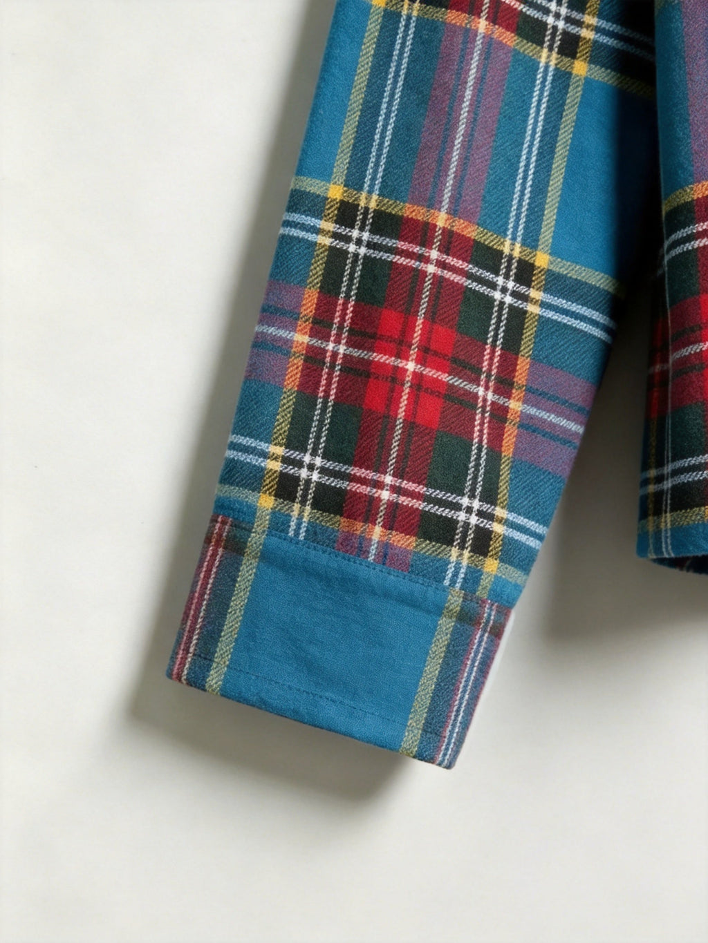 Women Christmas Pajamas - Blue Multi-Color Tartan Plaid Button-Down Sleepwear