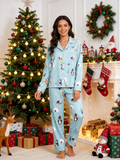 Nordic Arctic Animals & Igloo Scenic Winter Women Christmas Pajamas