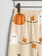 Little Ghosts and Pumpkins Print Couple Matching PJs