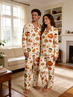 Fall Pumpkin Spice Latte, Cinnamon Rolls and Autumn Treats Print Family Pyjamas