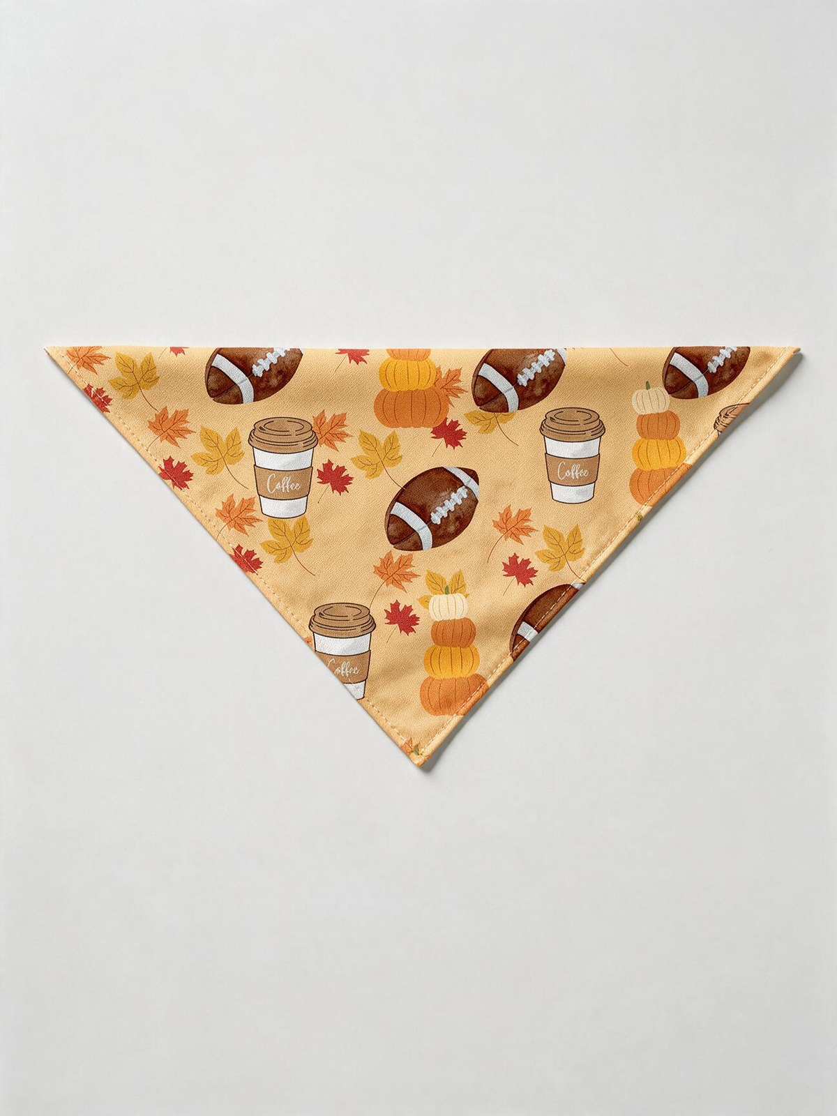 Football Season and Coffee Fall Themed Print Matching Family Pajama Set
