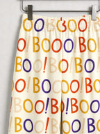 Funny Halloween BOO Typography Letter Print Casual Soft Notch Collar Sleep Set