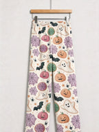 Spooky Cute Ghost, Jack-O'-Lantern Pumpkin & Spiderweb Print Sleep Set