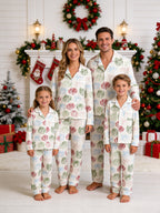 Colorful Christmas Gift Boxes Print Button-Down Matching Couple Holiday PJs