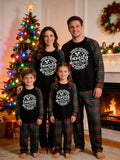 Family Matching Christmas Pajamas Set in Red & Dark Green Tartan Plaid with 2026 Making Memories Graphic Classic Pullover Pajamas