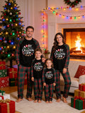 2026 Christmas Crew Family Matching Pajamas Set with Red & Green Plaid Pants and Gingerbread Graphic Classic Pullover Pajamas