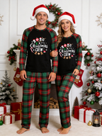 2026 Christmas Crew Candy Cane Gingerbread Holiday Family Matching Pajamas Plaid Pants