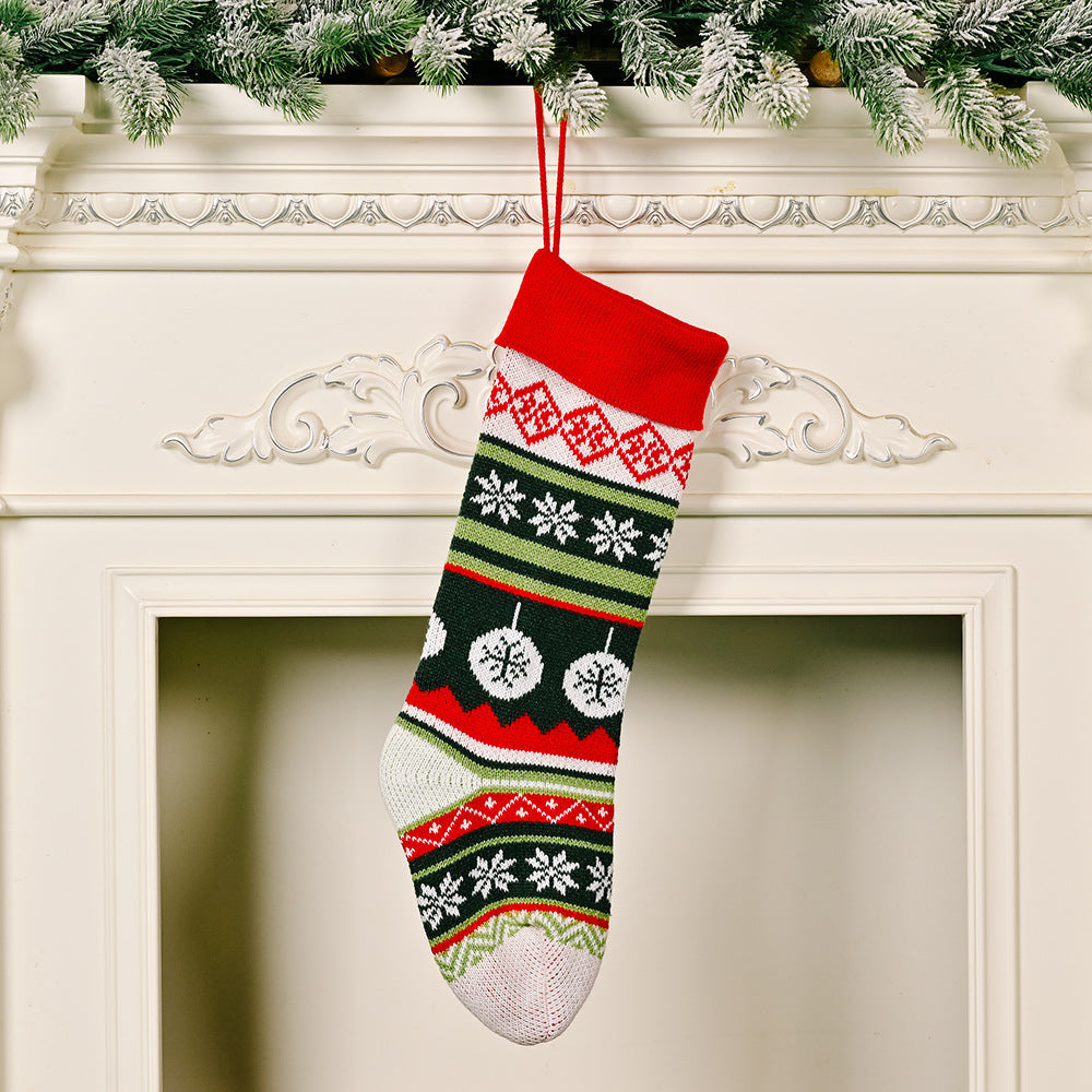 Christmas Home Decorations Knitted Christmas Stockings