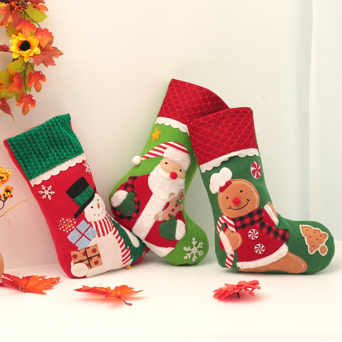 Christmas Gift Santa Snowman Elk Christmas Stocking Candy Bag Home Decoration