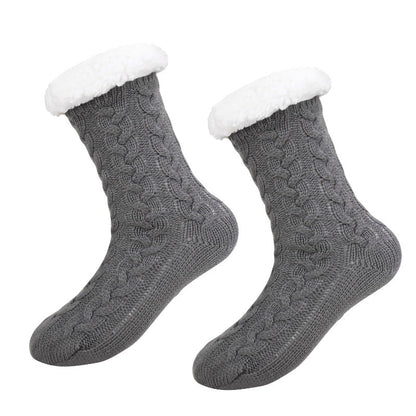 Women Christmas Socks Thickened Warm Coral Fleece Socks