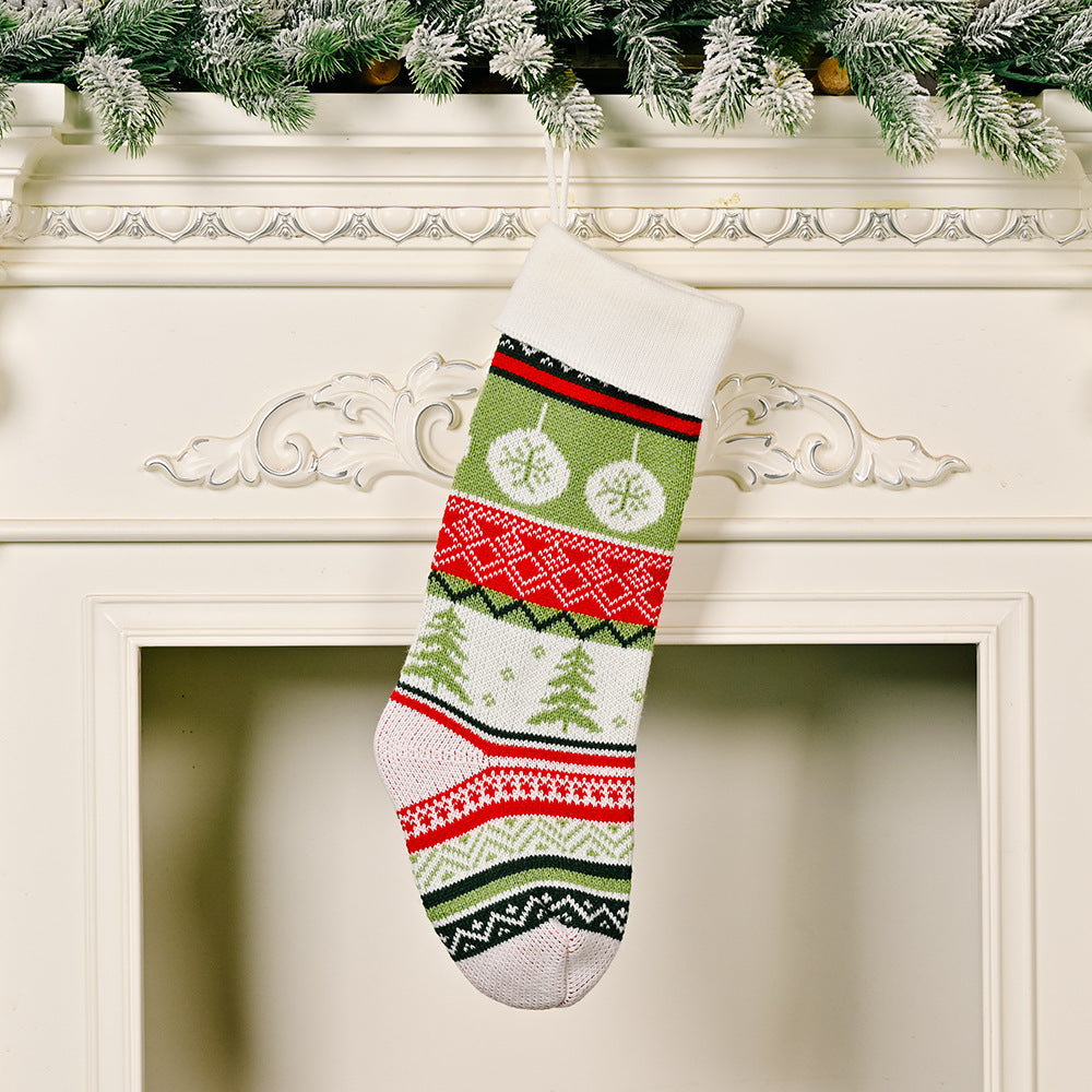 Christmas Home Decorations Knitted Christmas Stockings