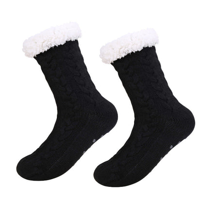 Women Christmas Socks Thickened Warm Coral Fleece Socks