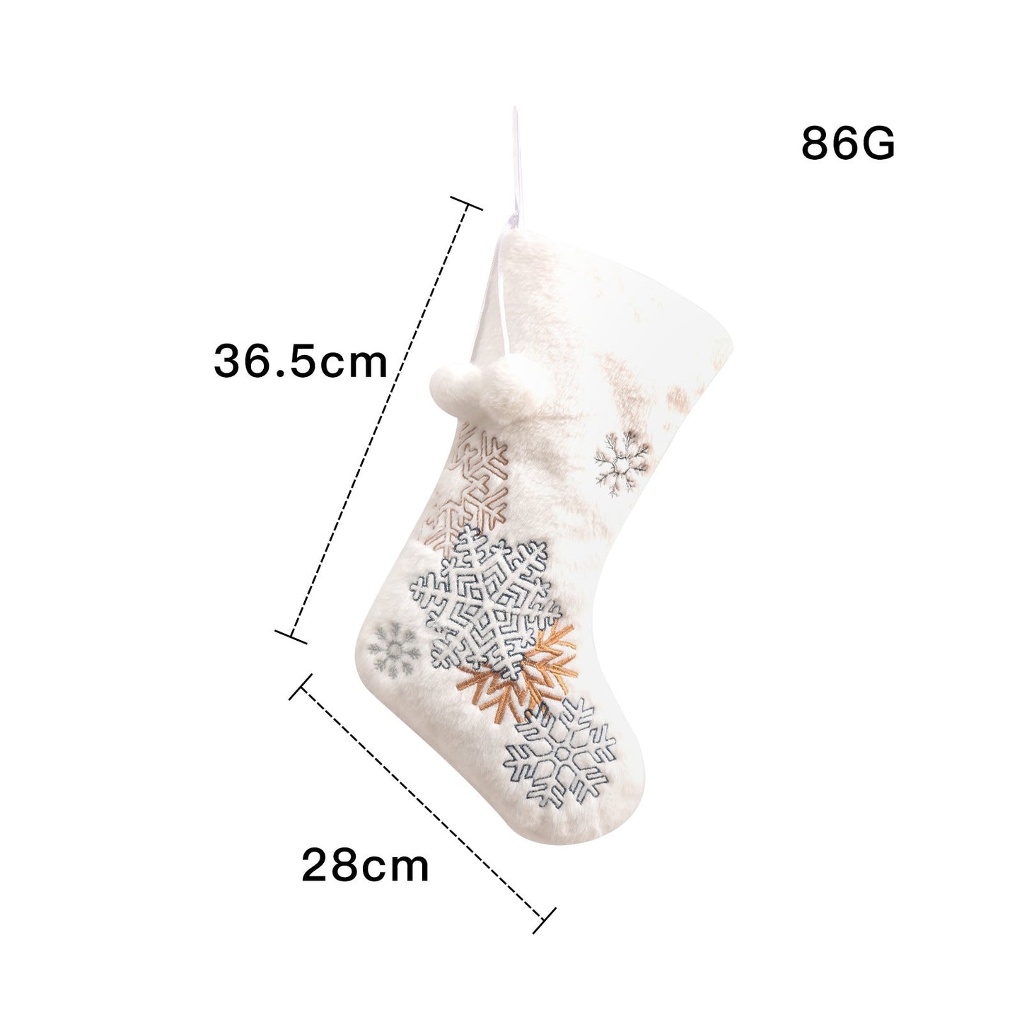 Christmas Hotel Living Room Decoration Double Ball Snowflake/Forest White Christmas Socks Gift Bag