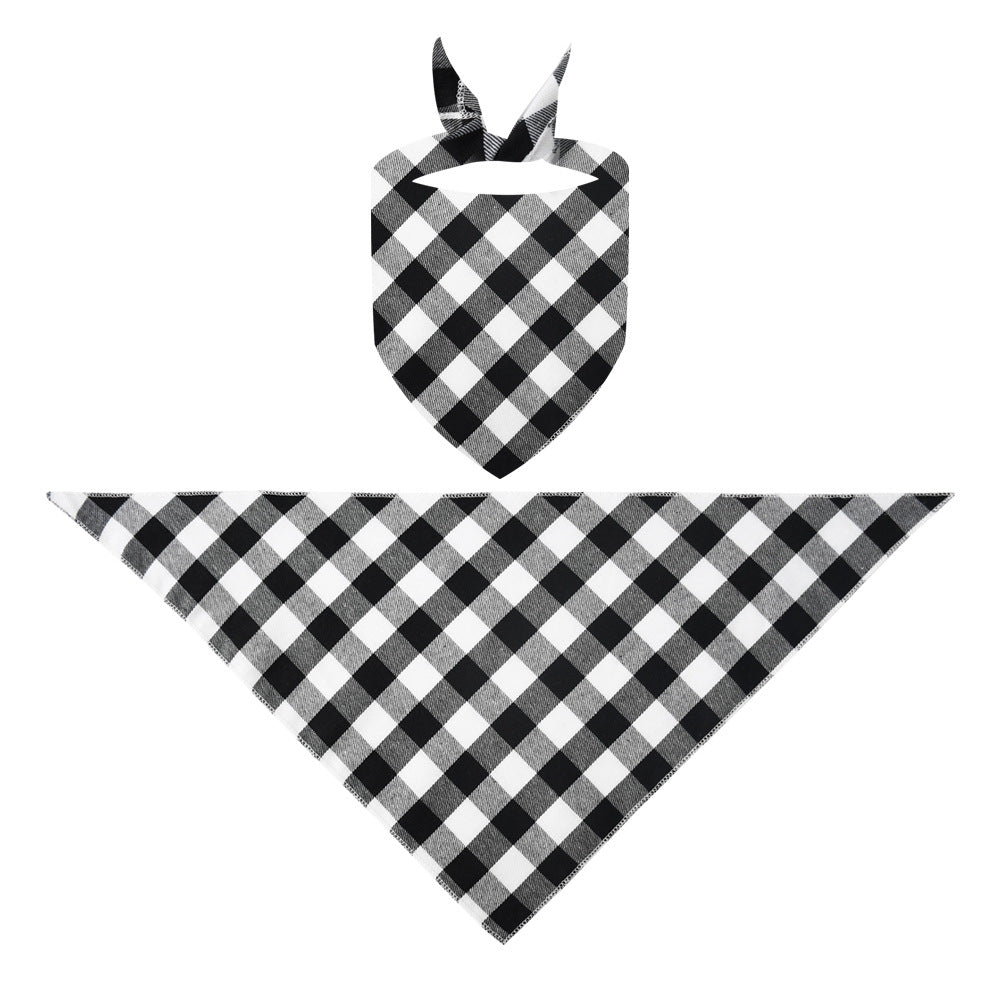 "Christmas With My Tribe" Pattern Printed- Black and White Plaid Family Matching Pajamas