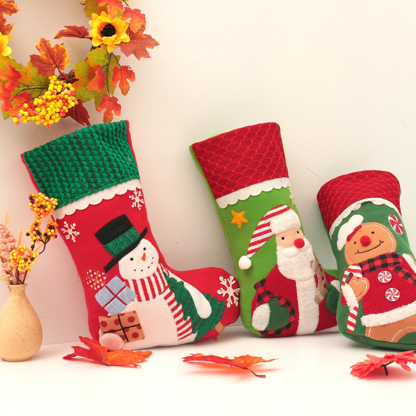 Christmas Gift Santa Snowman Elk Christmas Stocking Candy Bag Home Decoration