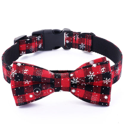 Adjustable Cotton Dog Christmas Collars