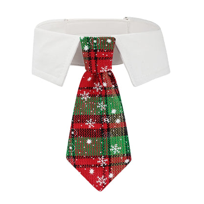 Christmas Dog Necktie Pet Tuxedo Christmas Dog Neck Tie Collar
