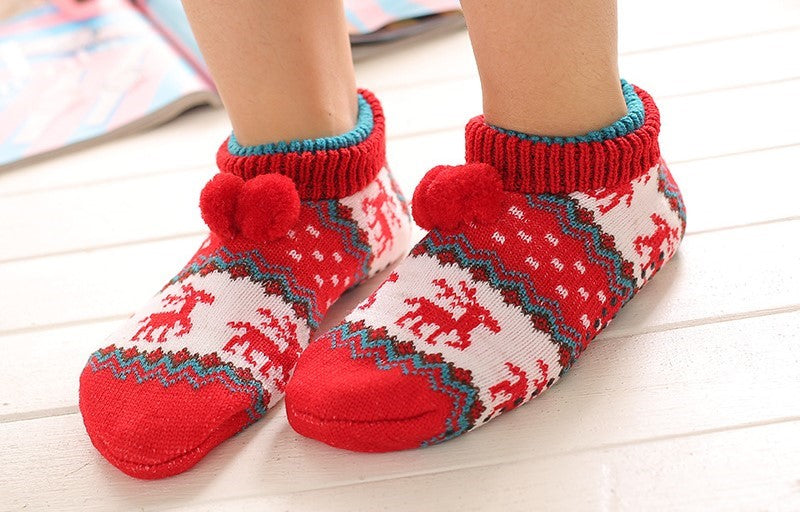 Floor Socks Non-Slip Bottom Thickening Adult Unisex Household Socks Indoor Socks Grey