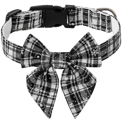 Adjustable Cotton Red Bowtie Dog Christmas Collars