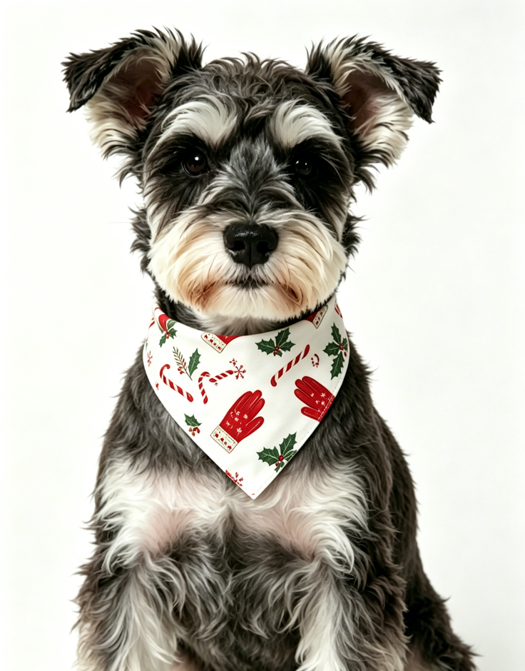 Christmas Mittens & Candy Cane Print Matching Family Pajama Set, Button-Down Cotton Loungewear