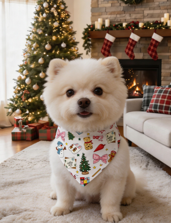 Whimsical Holiday Icon & Festive Treat Matching Family Pajama Set, Button-Down Cotton Loungewear
