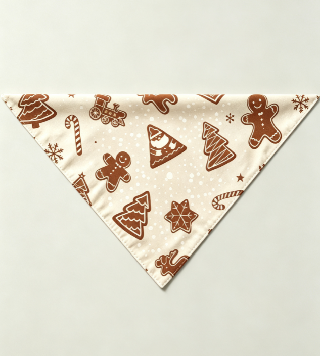 Gingerbread House & Festive Cookie Pattern Matching Family Pajama Set, Button-Down Cotton Loungewear