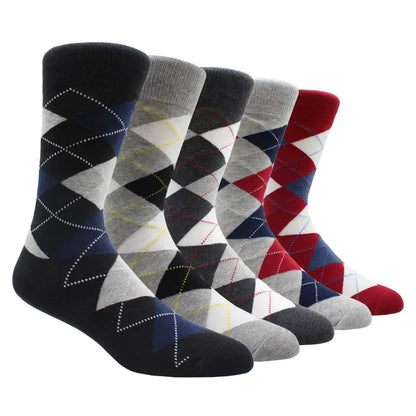 Larger Size 41-48 Casual Fashion Cotton Funny  Long Women&Men Socks Contrast Color Rainbow  Stripe