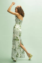 Satin Floral Cami Maxi Dress