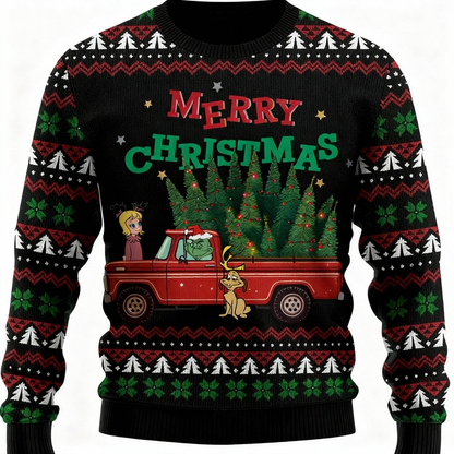 Quirky, Cozy & Festive: The Xmas Car Print Christmas Jumper