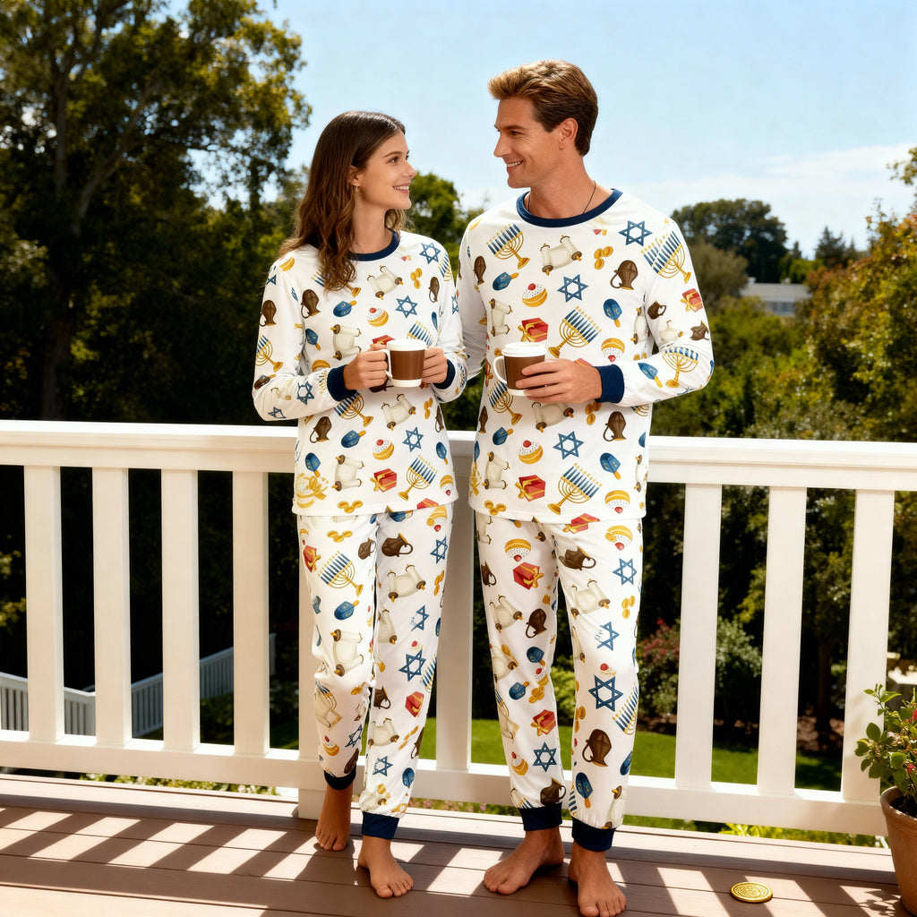 Family Long Sleeve Hanukkah Pajamas Set