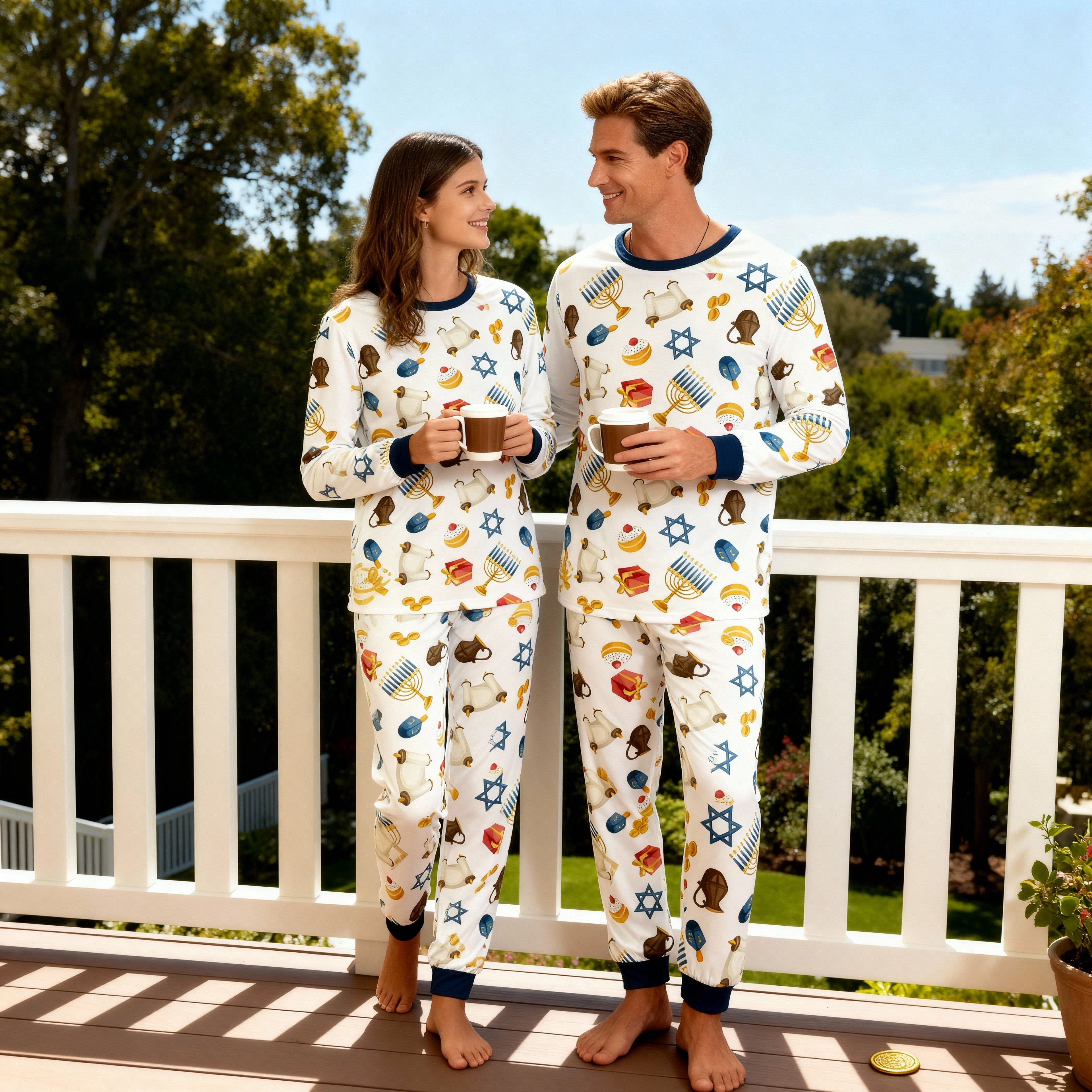 Family Long Sleeve Hanukkah Pajamas Set