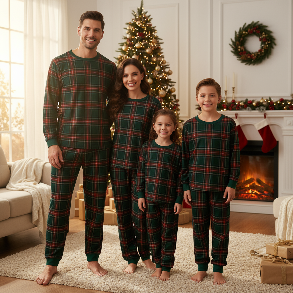 Holiday Family Plaid Matching Pajamas Set