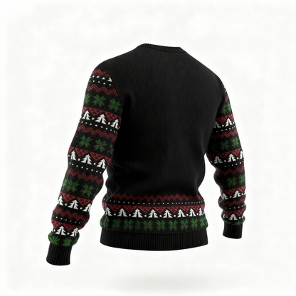 Quirky, Cozy & Festive: The Zany Santa Print Christmas Jumper