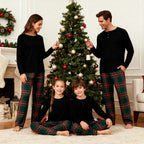 Best Christmas Gift for Families – Cute Button-Neck & Green Plaid Pants