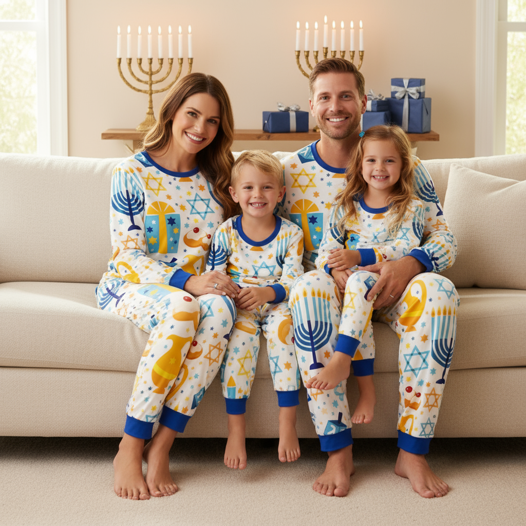 Family Hanukkah Pajamas Set
