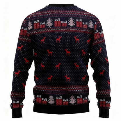 Maximum Cheer, Minimum Effort: Wacky Santa Print Holiday Sweater