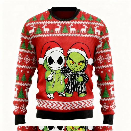 Cartoon Pattern Design Sweater - Ugly & Cozy Unisex Pullover