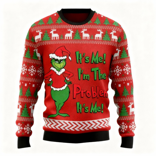 Colorful Christmas Pattern Print Sweater - Ugly & Cozy Unisex Pullover