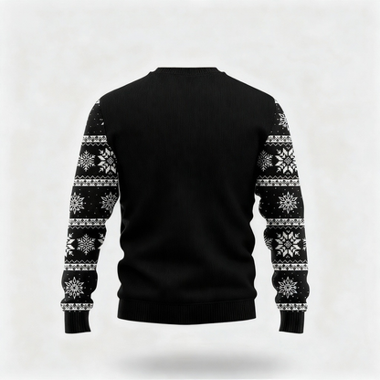 Santa Clause Print - Black Holiday Icon Sweater