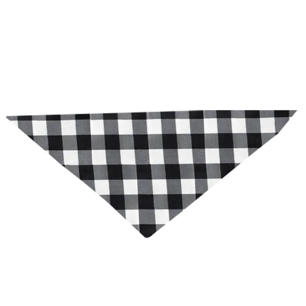 Believe Family Christmas Pajamas Set - Black Top Black and White Plaid Pants White Text Graphic