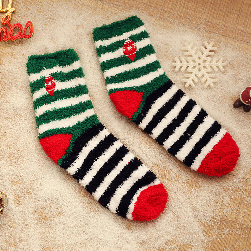 Coral Fleece Winter Home Socks Christmas Floor Socks