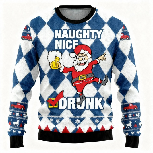 Ugly Christmas Sweater Party 2025 | Goofy Santa Claus Design Edition