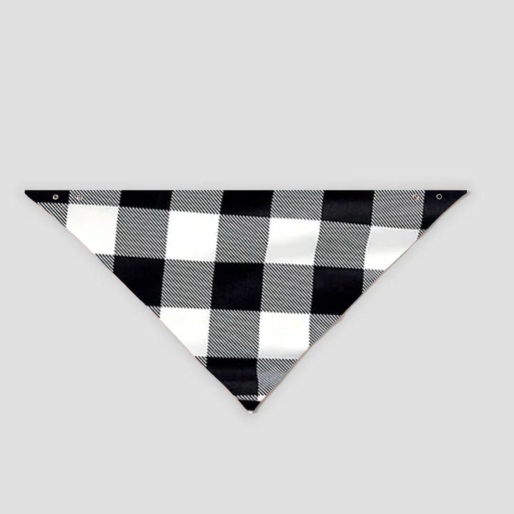 "We are Family2026" Santa Hat Monogram Print Black Long Sleeve Top with Black And White Plaid Pants Family Matching Pajamas
