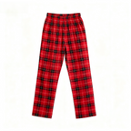 Christmas Family Matching Red Plaid Button Up Long-sleeve Pajamas Sets With Dog
