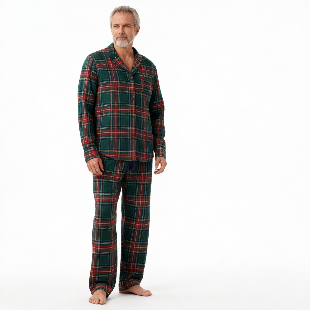Family Plaid Button-Front Pajamas Sets