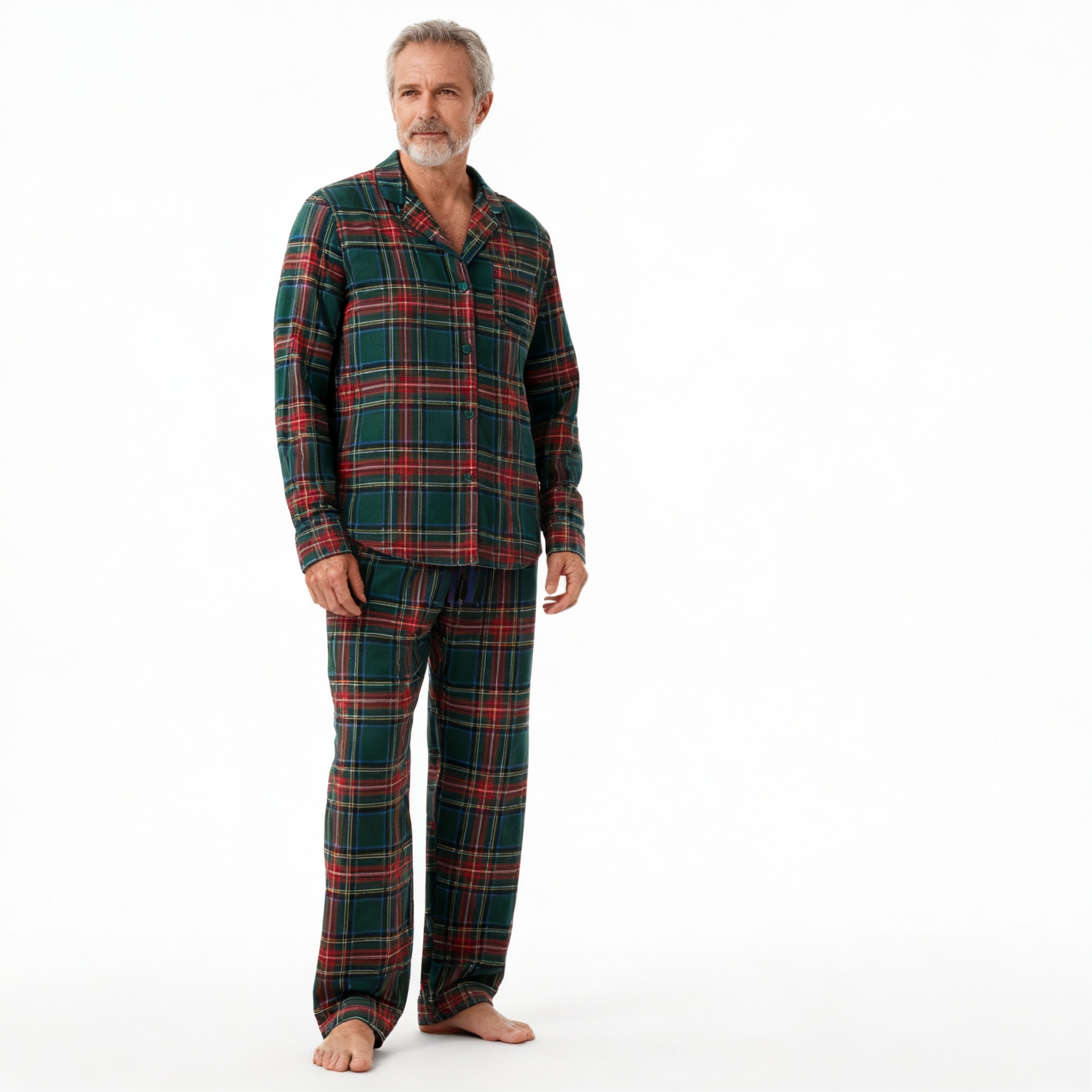 Family Plaid Button-Front Pajamas Sets